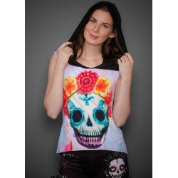 BLUSON CAPUCHA CALAVERA PINK ROK