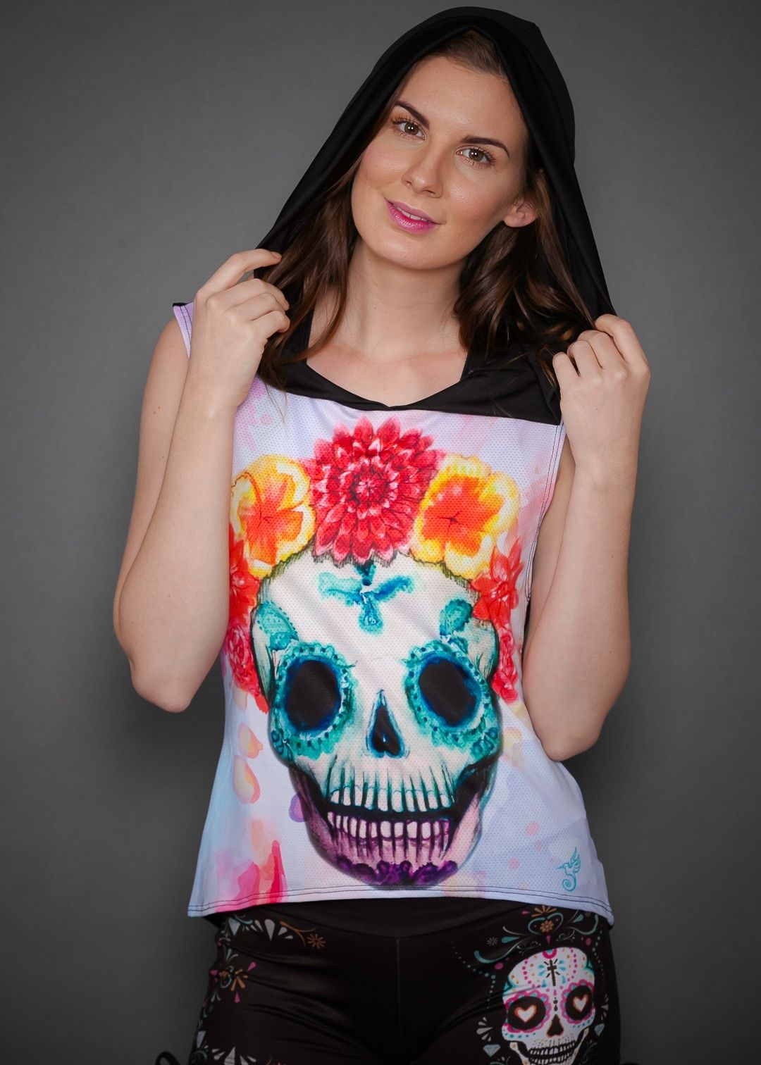 BLUSON CAPUCHA CALAVERA PINK ROK