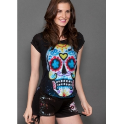 T SHIRT SABINA CALAVERA MOSAICO
