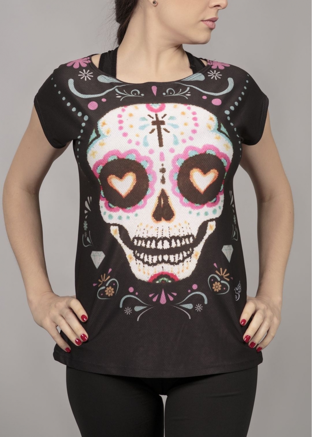 BLUSA OVAL CALAVERA DE TRADICION