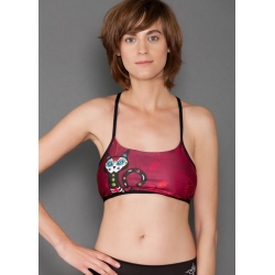 SPORT BRA BEAUTY CALAVERA GATUNA ROJO