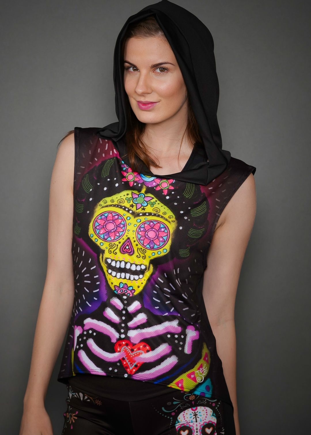 BLUSON CAPUCHA CALAVERA FOLK