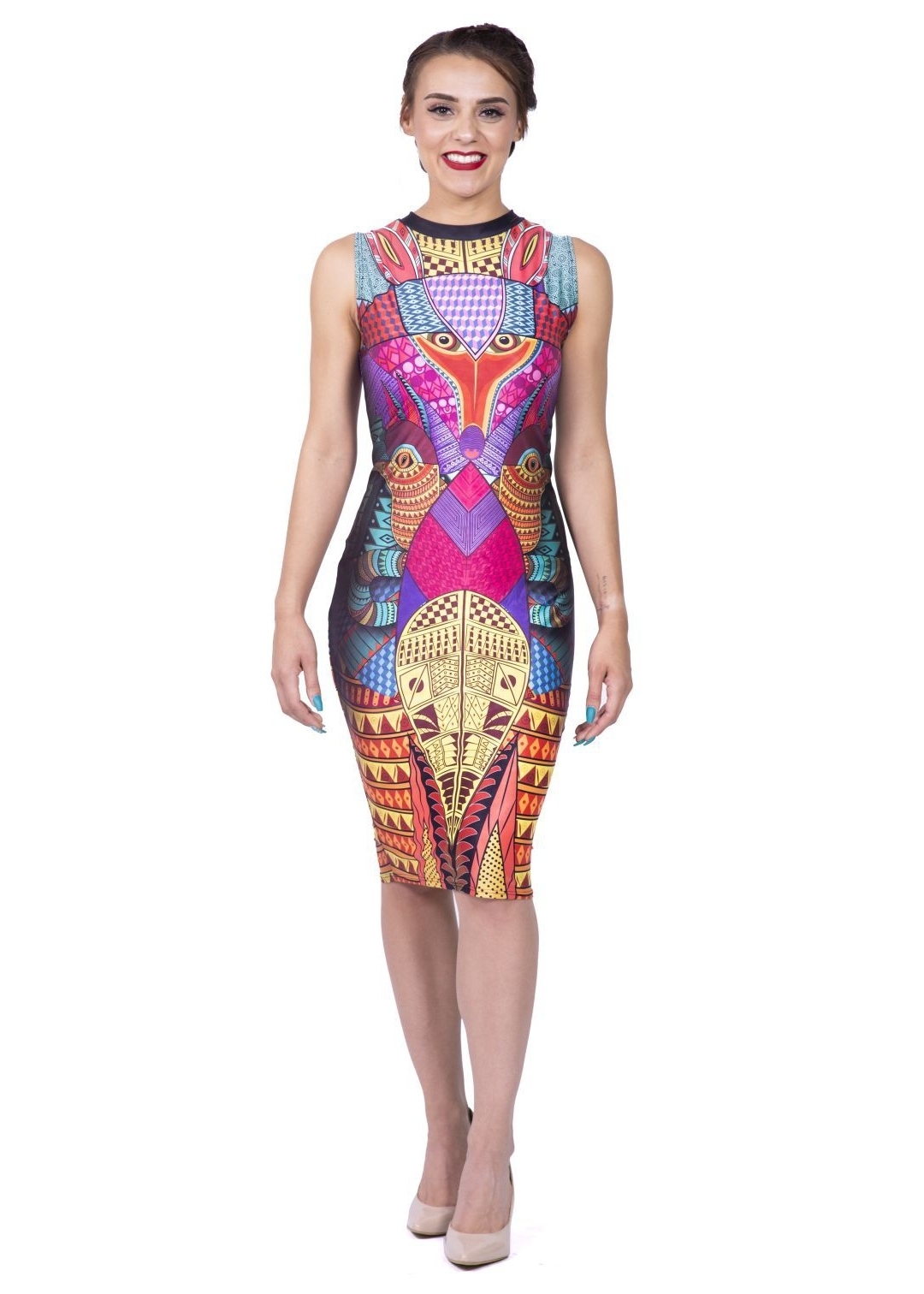 VESTIDO LAPIZ NAGUALES MAGICOS