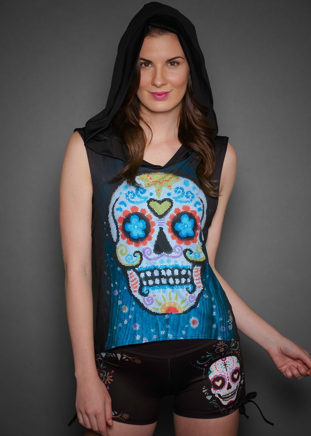 BLUSON CAPUCHA CALAVERA MOSAICO